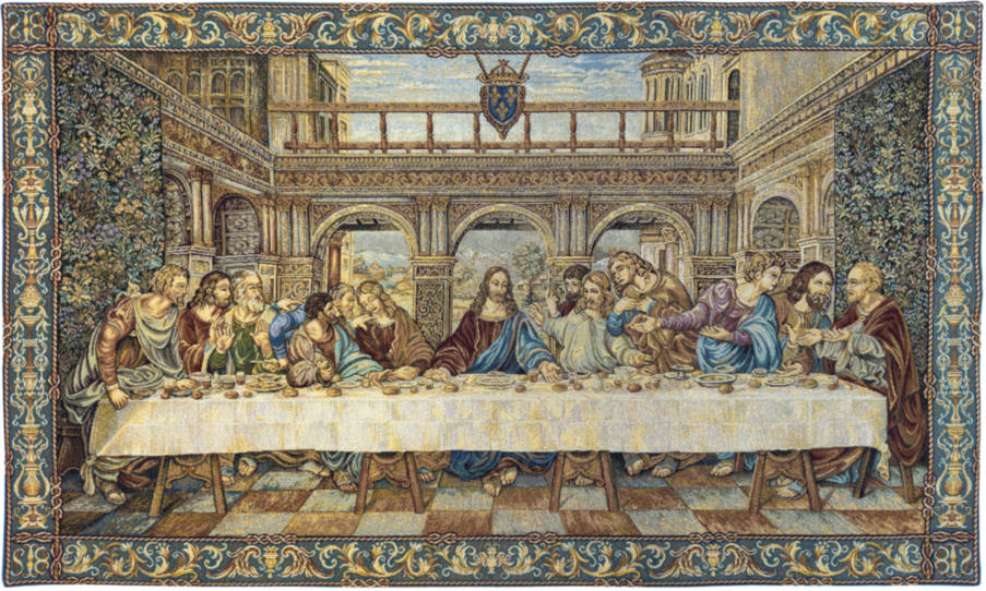 Última Cena (Leonardo Da Vini) Tapices de pared Religiosos - Mille Fleurs Tapestries
