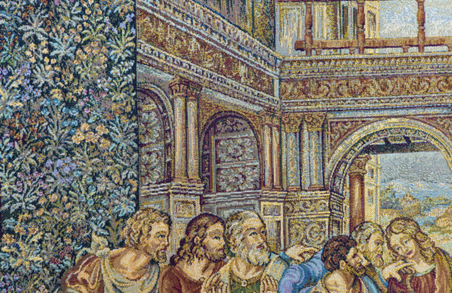 Última Cena (Leonardo Da Vini) Tapices de pared Religiosos - Mille Fleurs Tapestries