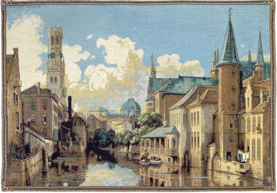 Rozenhoedkaai 1875 Wall tapestries Bruges and Flanders - Mille Fleurs Tapestries