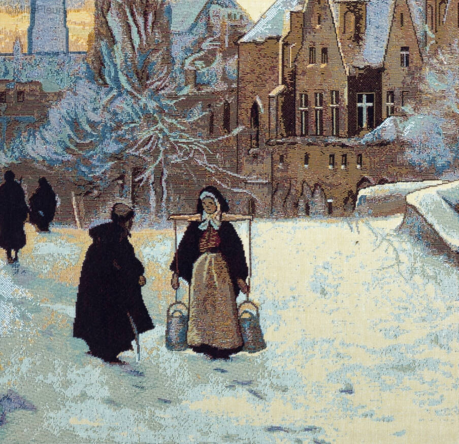 Invierno en Brujas Tapices de pared Brujas y Flandes - Mille Fleurs Tapestries