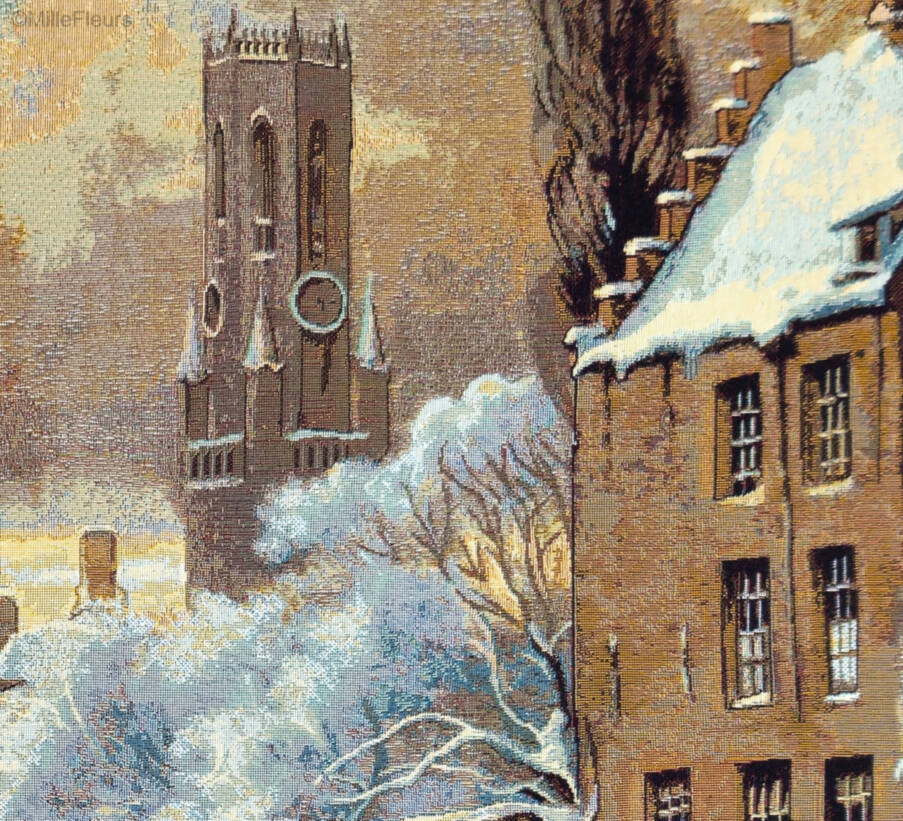Invierno en Brujas Tapices de pared Brujas y Flandes - Mille Fleurs Tapestries