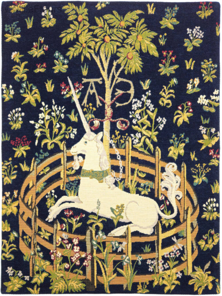Unicornio en Cautividad Tapices de pared Caza de l'Unicornio - Mille Fleurs Tapestries