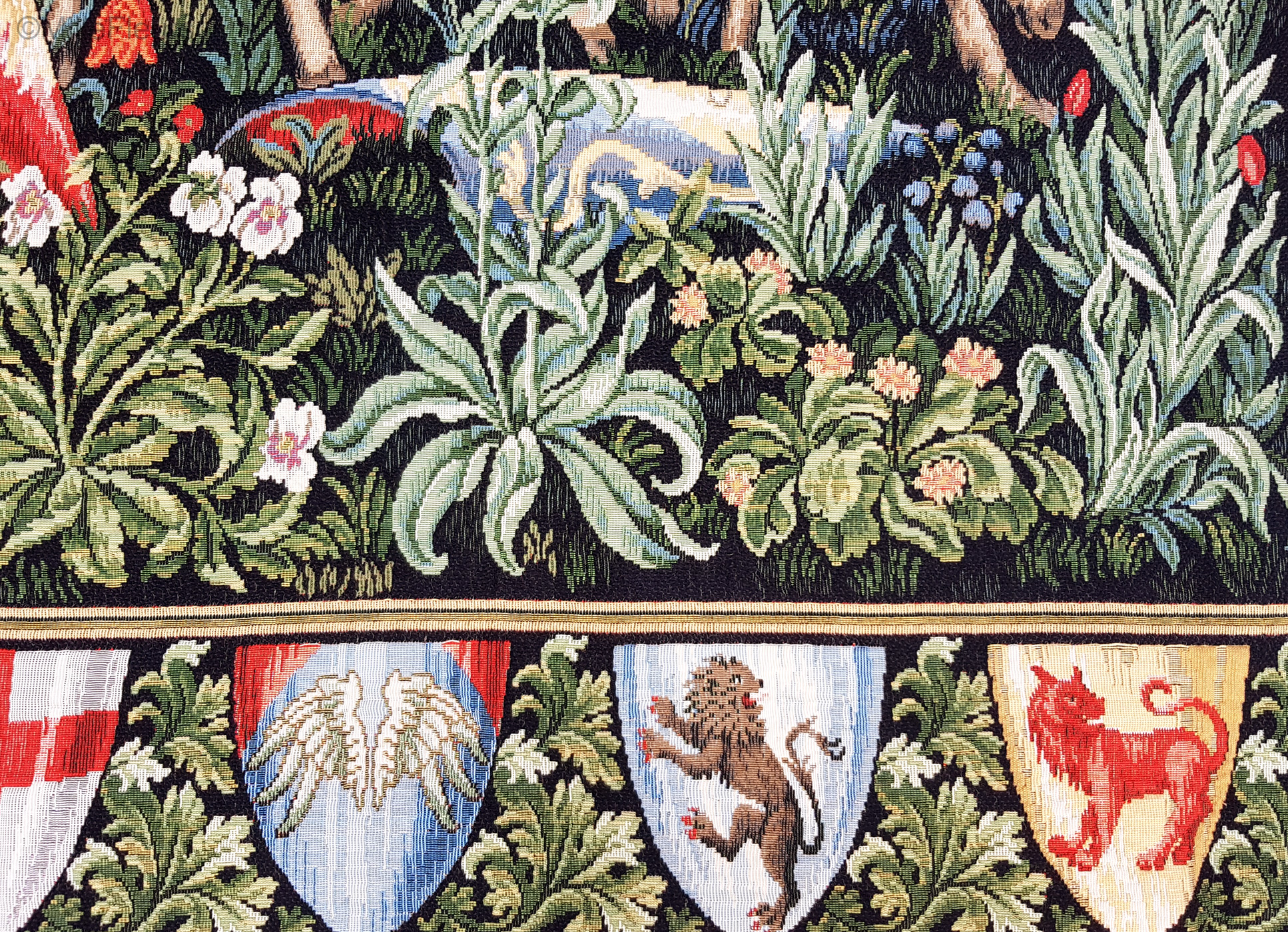 Tapisserie Tissée William Morris - Saint Graal & Chevaliers De La Table Ronde - 65x140 Cm