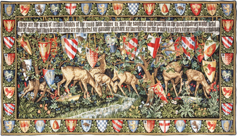 Chevaliers de la Table Ronde Tapisseries murales William Morris & Co - Mille Fleurs Tapestries