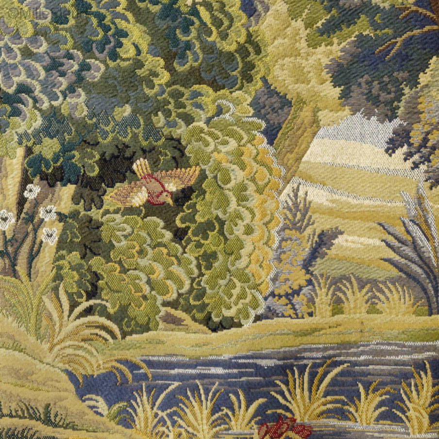 Greenery with Flowers and Birds Wall tapestries Verdures - Mille Fleurs Tapestries