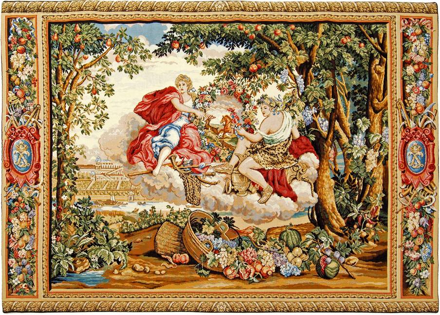 Bacchus Wall tapestries Renaissance - Mille Fleurs Tapestries