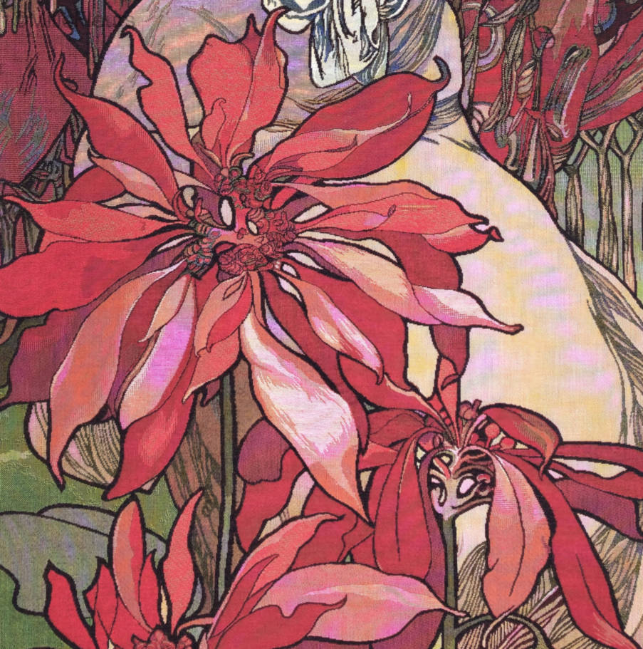 Robijn (Mucha) Wandtapijten Alfons Mucha - Mille Fleurs Tapestries