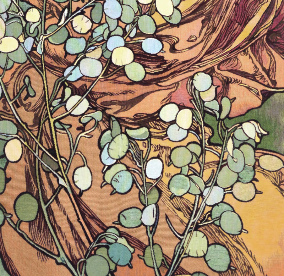 Topaz (Mucha) Wall tapestries Alphonse Mucha - Mille Fleurs Tapestries