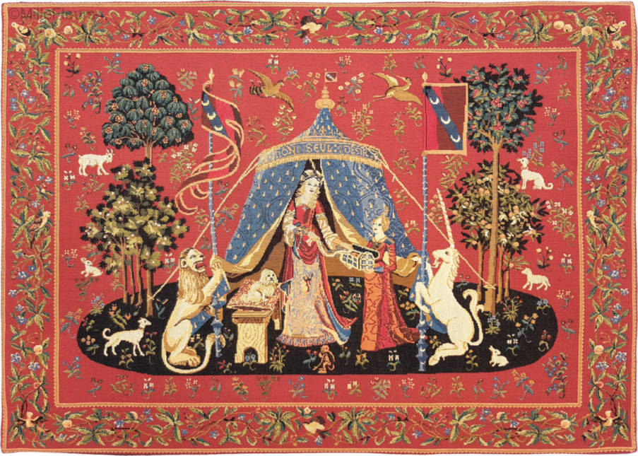 Aan mijn enige Verlangen Wandtapijten Dame en de Eenhoorn - Mille Fleurs Tapestries