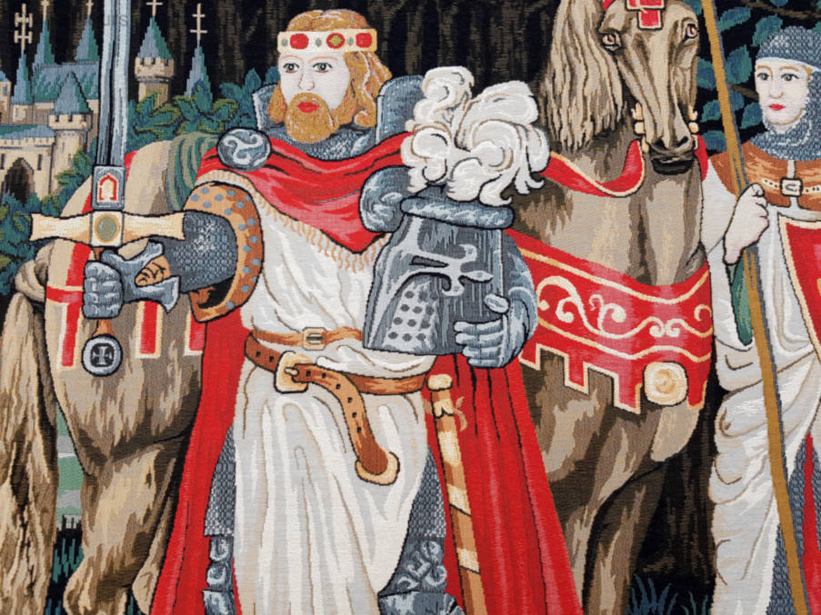 Rey Arturo Tapices de pared Caballeros Medievales - Mille Fleurs Tapestries