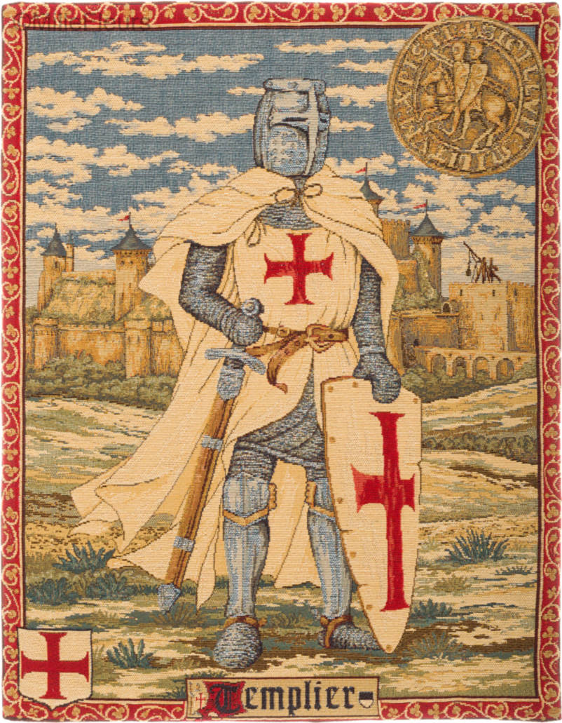 Templar Knight Wall tapestries Medieval Knights - Mille Fleurs Tapestries