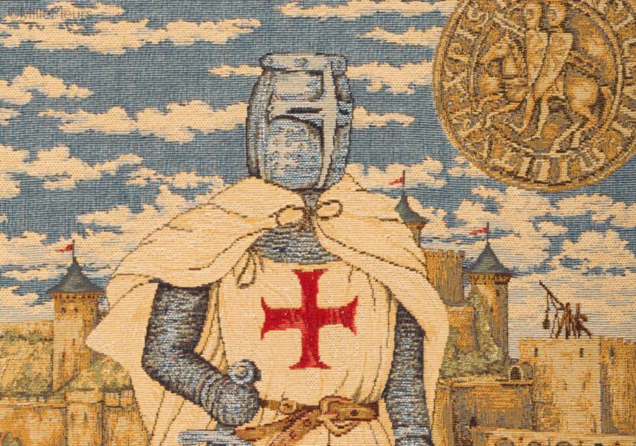Templier Tapisseries murales Chevaliers Médiévaux - Mille Fleurs Tapestries