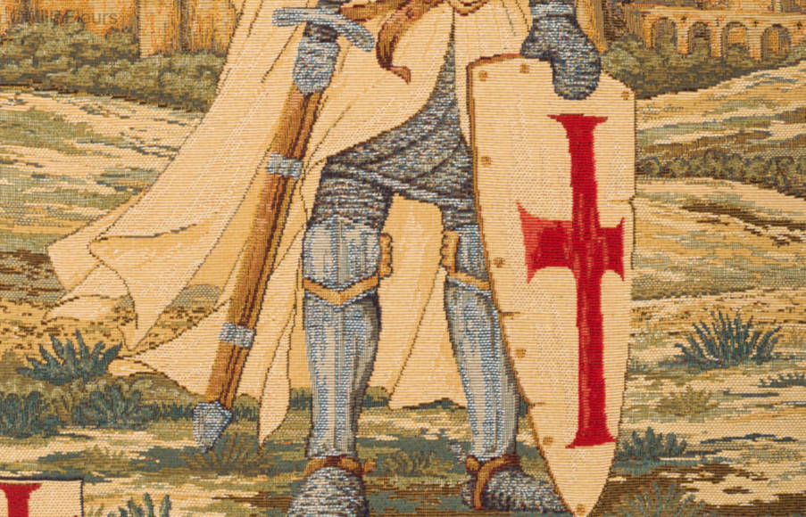 Caballero Templario Tapices de pared Caballeros Medievales - Mille Fleurs Tapestries