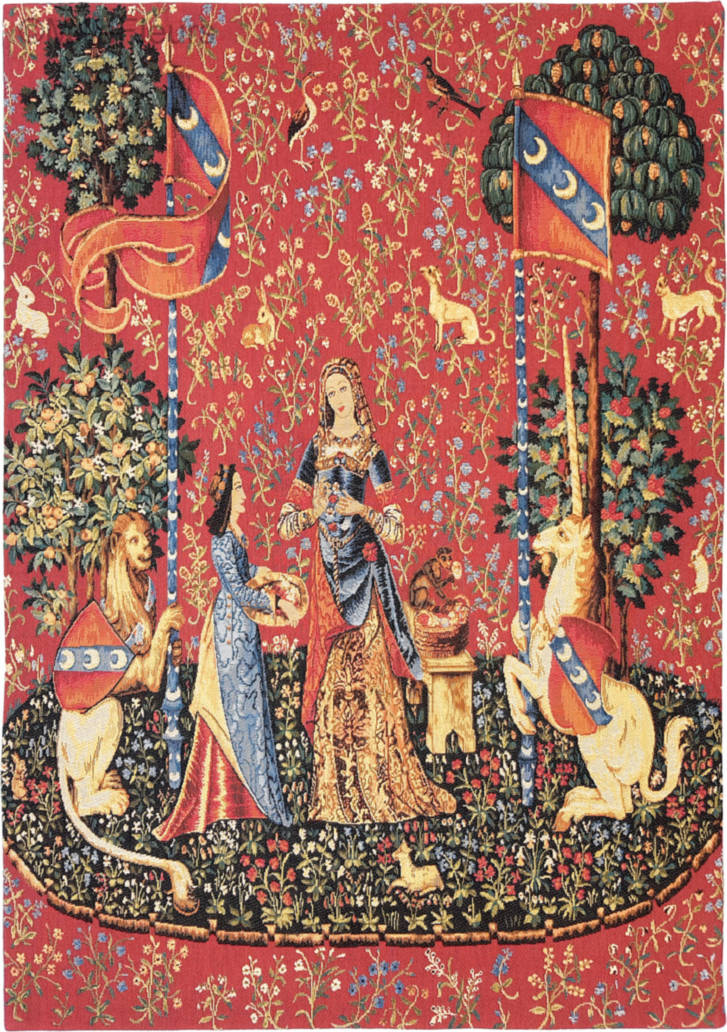 L'Odorat Tapisseries murales Dame à la Licorne - Mille Fleurs Tapestries