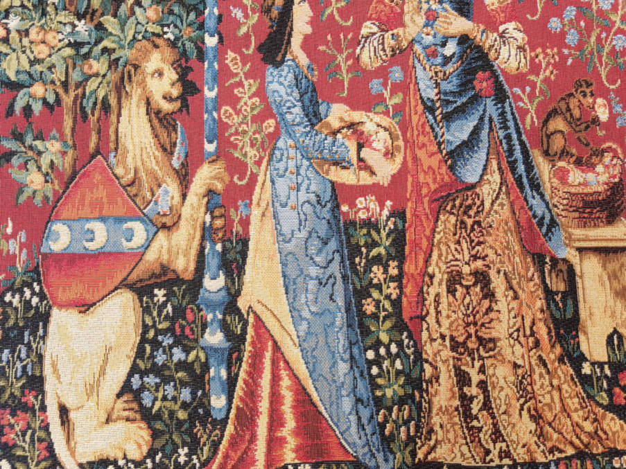 L'Odorat Tapisseries murales Dame à la Licorne - Mille Fleurs Tapestries