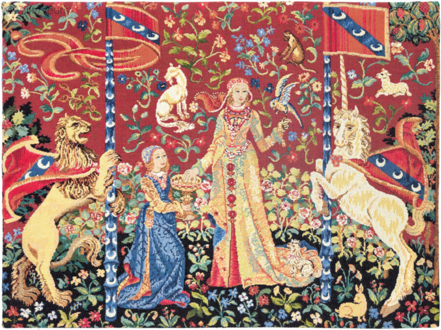 The Taste Wall tapestries Lady and the Unicorn - Mille Fleurs Tapestries