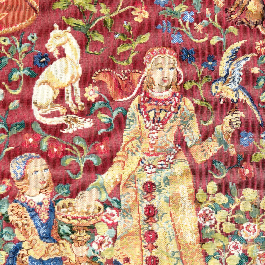 The Taste Wall tapestries Lady and the Unicorn - Mille Fleurs Tapestries