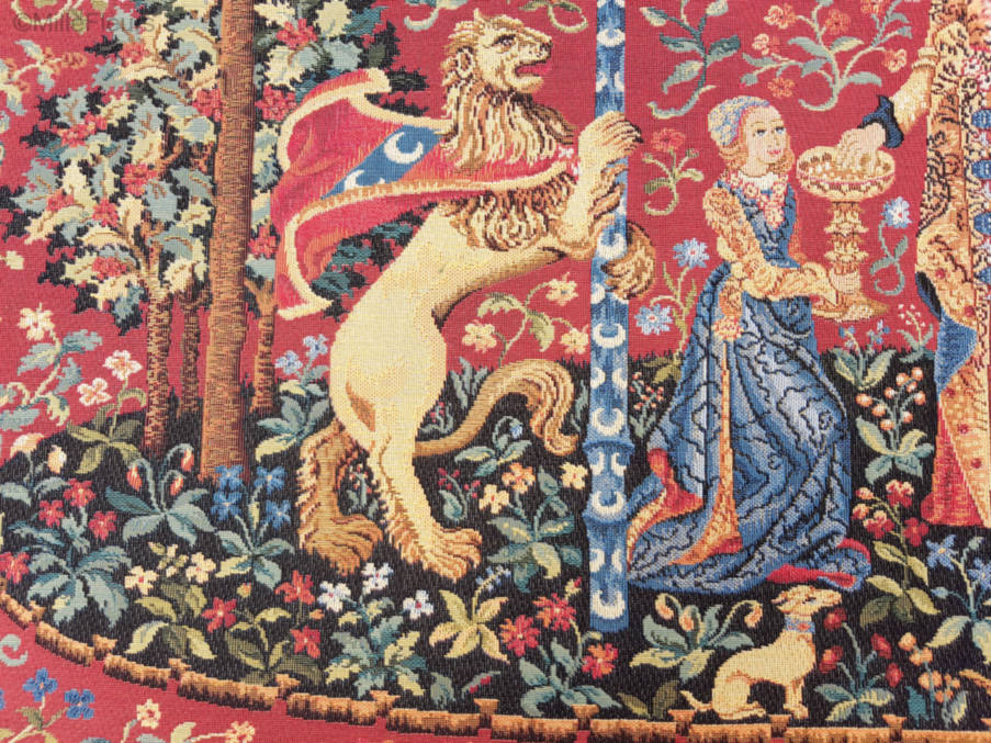 The Taste Wall tapestries Lady and the Unicorn - Mille Fleurs Tapestries