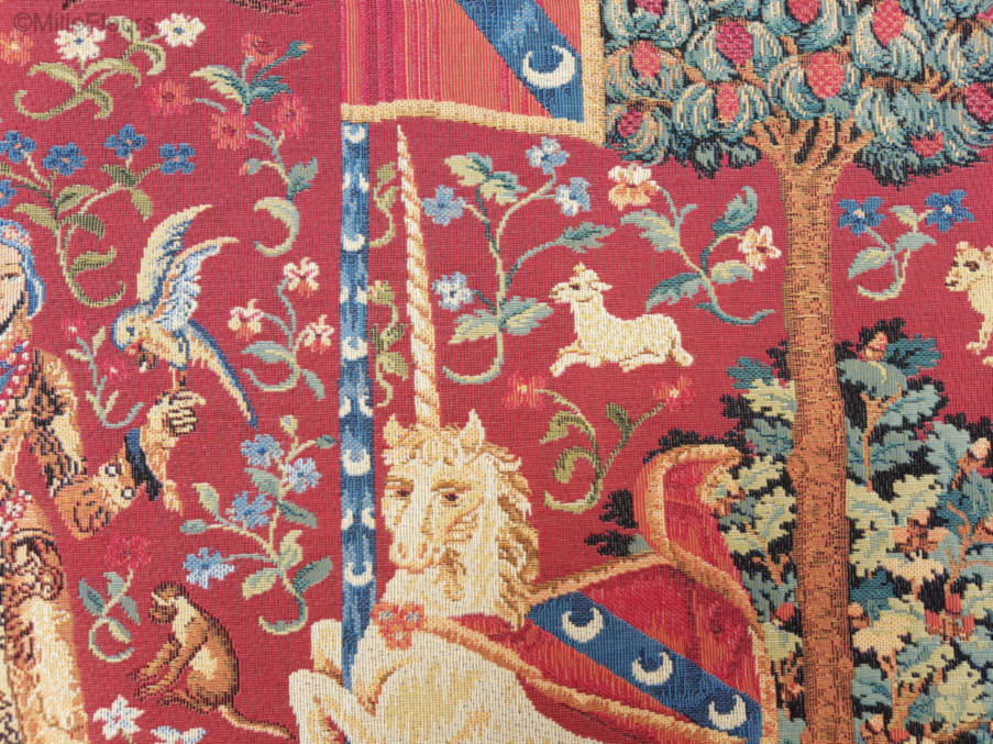 Gusto Tapices de pared Dama con Unicornio - Mille Fleurs Tapestries