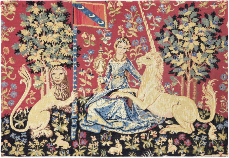Het Zicht Wandtapijten Dame en de Eenhoorn - Mille Fleurs Tapestries