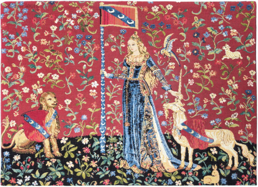The Touch Wall tapestries Lady and the Unicorn - Mille Fleurs Tapestries
