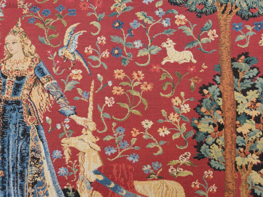 The Touch Wall tapestries Lady and the Unicorn - Mille Fleurs Tapestries