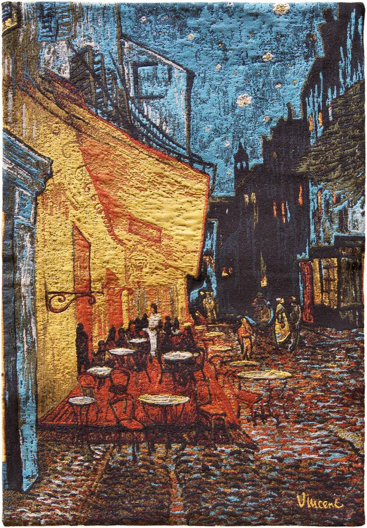 Terraza de Café por la Noche (Van Gogh) Tapices de pared Vincent Van Gogh - Mille Fleurs Tapestries