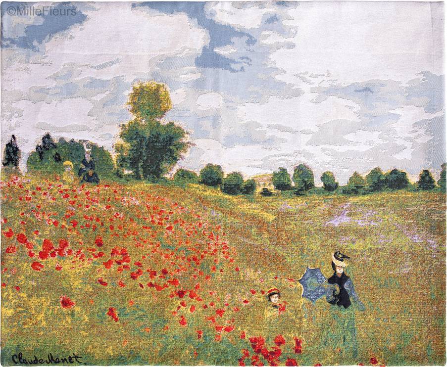 Klaprozen Veld (Monet) Wandtapijten Claude Monet - Mille Fleurs Tapestries