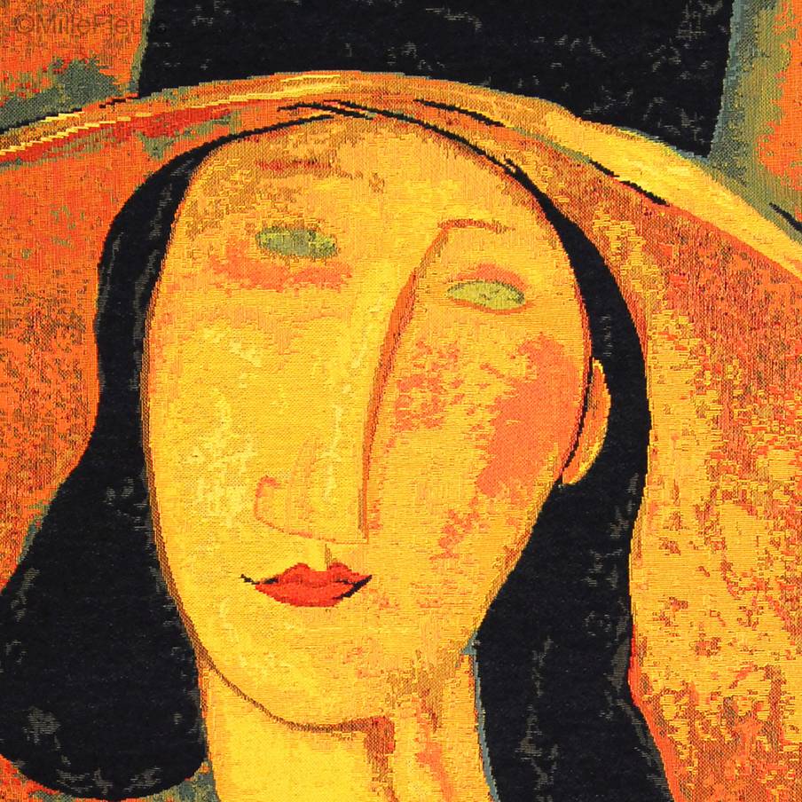 Jeanne Hébuterne (Modigliani) Wandtapijten Meesterwerken - Mille Fleurs Tapestries