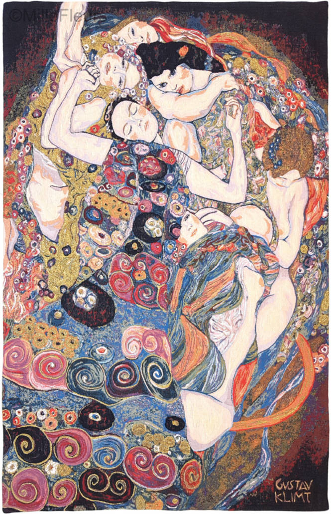 De Maagd (Klimt) Wandtapijten Gustav Klimt - Mille Fleurs Tapestries