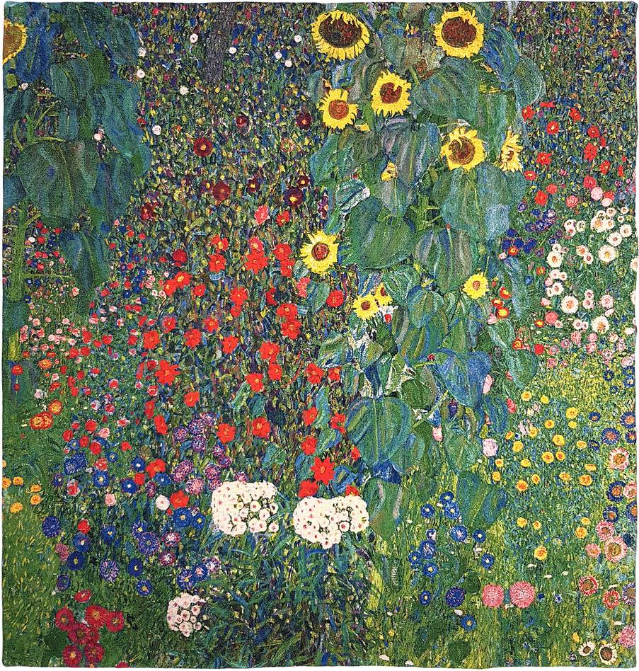 Landelijke Tuin (Klimt) Wandtapijten Gustav Klimt - Mille Fleurs Tapestries