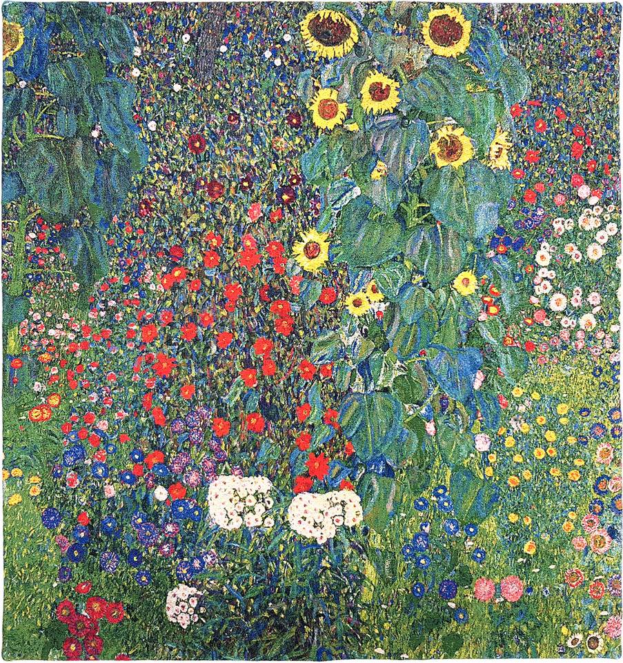 Landelijke Tuin (Klimt) Wandtapijten Gustav Klimt - Mille Fleurs Tapestries