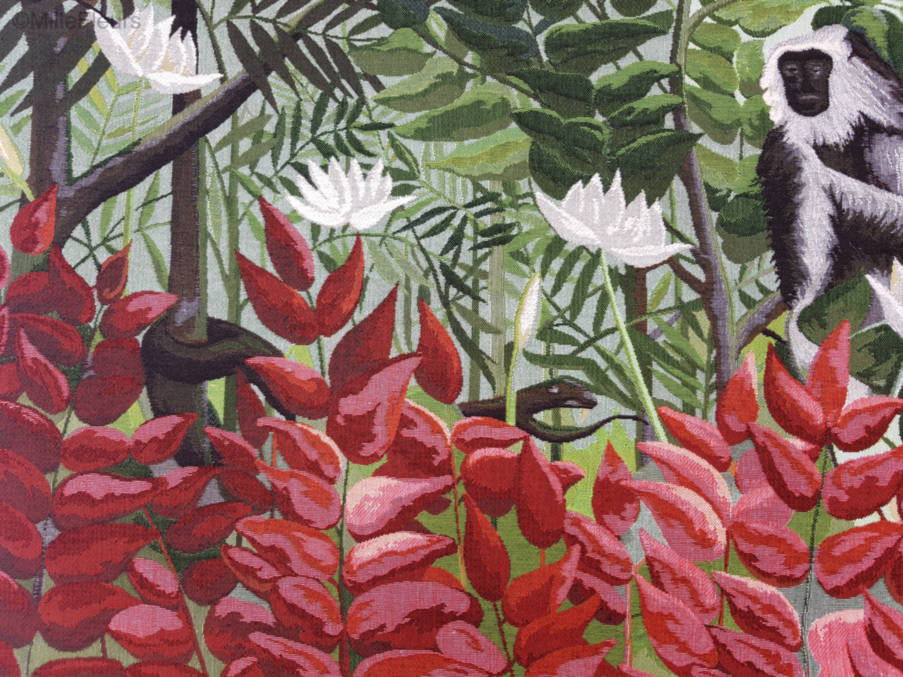 Tropisch Woud (Henri Rousseau) Wandtapijten Meesterwerken - Mille Fleurs Tapestries