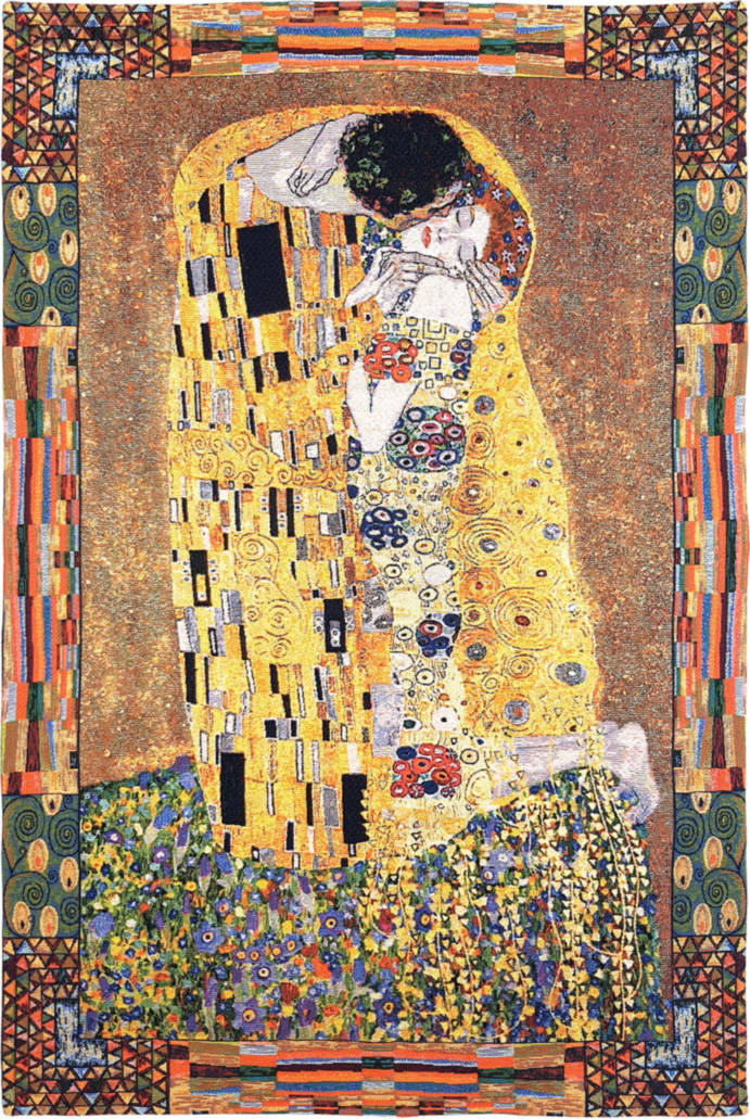 El Beso (Klimt) Tapices de pared Gustav Klimt - Mille Fleurs Tapestries