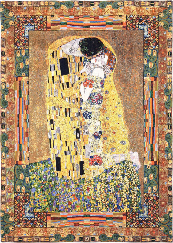 The Kiss (Klimt) Wall tapestries Gustav Klimt - Mille Fleurs Tapestries