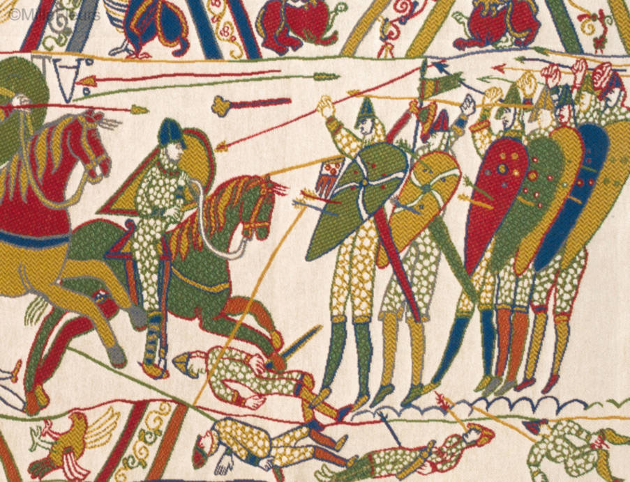Contra Anglorum Exercitum Wandtapijten Wandtapijt van Bayeux - Mille Fleurs Tapestries