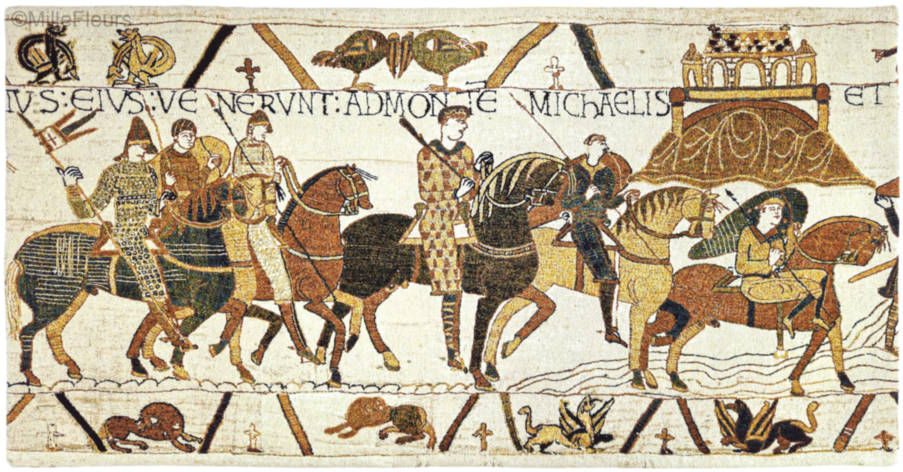 Army at Mont-Saint-Michel Wall tapestries Bayeux Tapestry - Mille Fleurs Tapestries