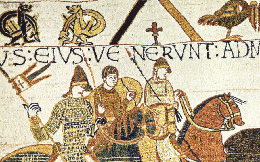 Army at Mont-Saint-Michel Wall tapestries Bayeux Tapestry - Mille Fleurs Tapestries