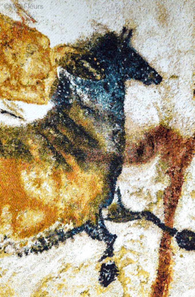 Caves of Lascaux Wall tapestries Ancient Art - Mille Fleurs Tapestries