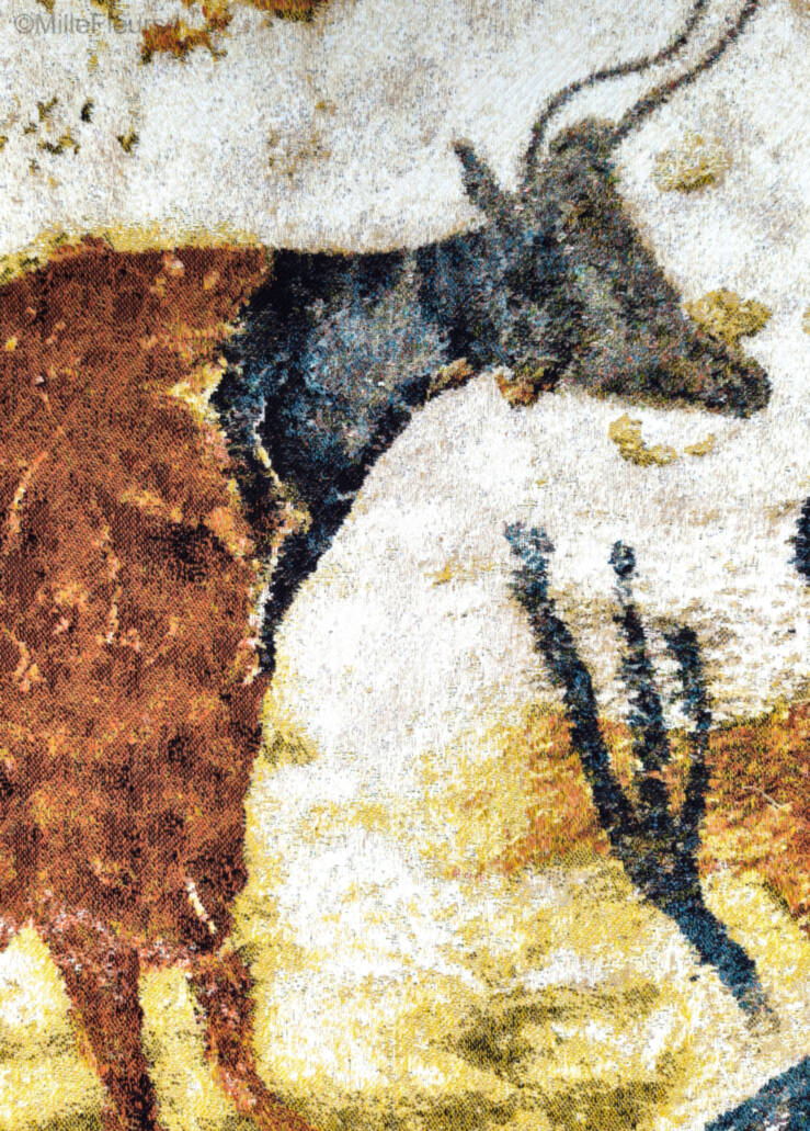 Caves of Lascaux Wall tapestries Ancient Art - Mille Fleurs Tapestries