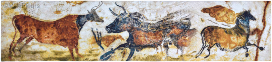 Caves of Lascaux Wall tapestries Ancient Art - Mille Fleurs Tapestries