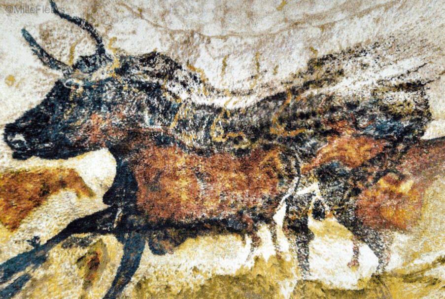 Grotten van Lascaux Wandtapijten Oudheid - Mille Fleurs Tapestries