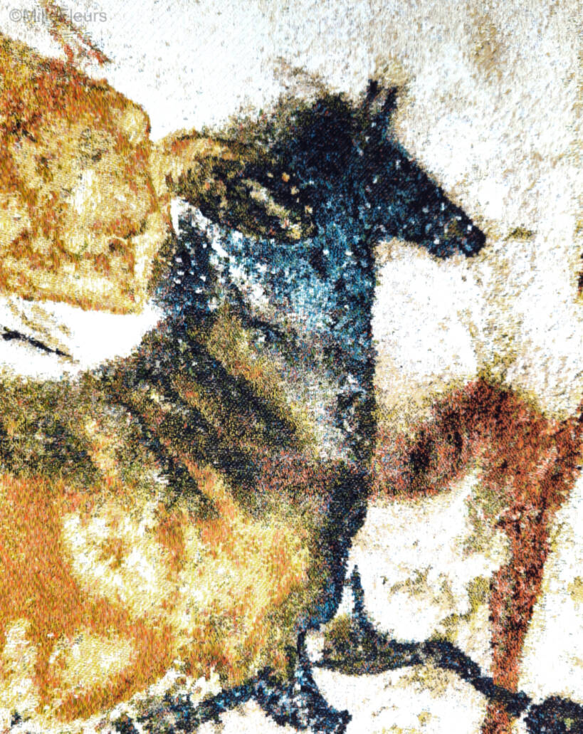 Caves of Lascaux Wall tapestries Ancient Art - Mille Fleurs Tapestries