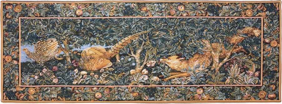 Fox and Pheasants (John Dearle) Wall tapestries William Morris and Co - Mille Fleurs Tapestries