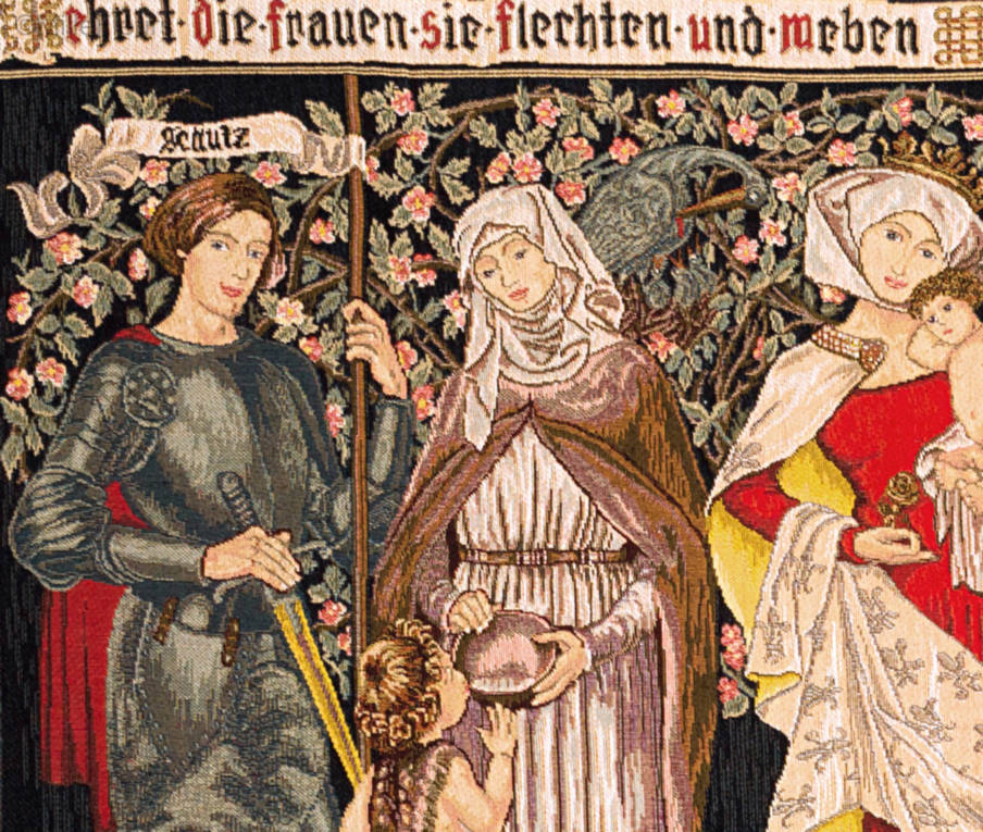Würde der Frauen (Morris) Wall tapestries William Morris and Co - Mille Fleurs Tapestries