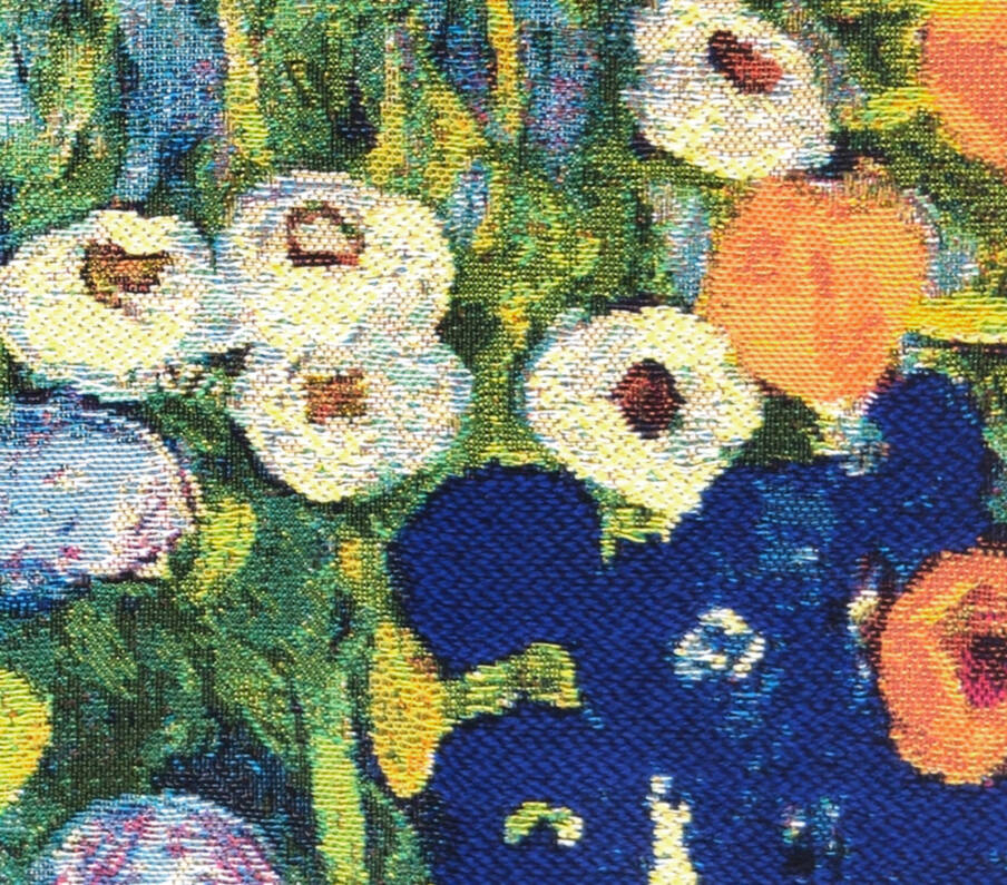 Jardín de Verano Fundas de cojín Gustav Klimt - Mille Fleurs Tapestries