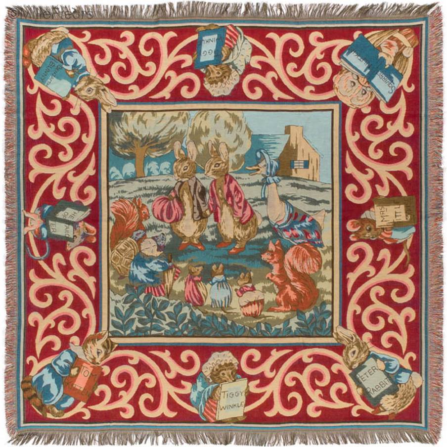 Verhalen van Beatrix Potter Plaids & Tafelkleden Beatrice Potter - Mille Fleurs Tapestries