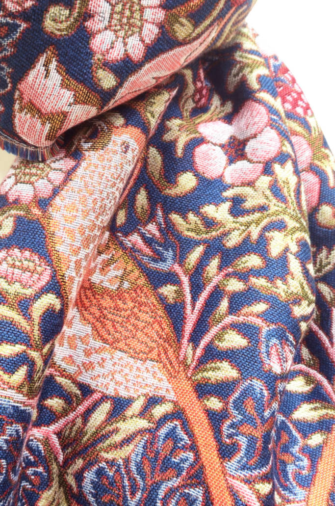 Strawberry Thief (William Morris) Scarves - Mille Fleurs Tapestries