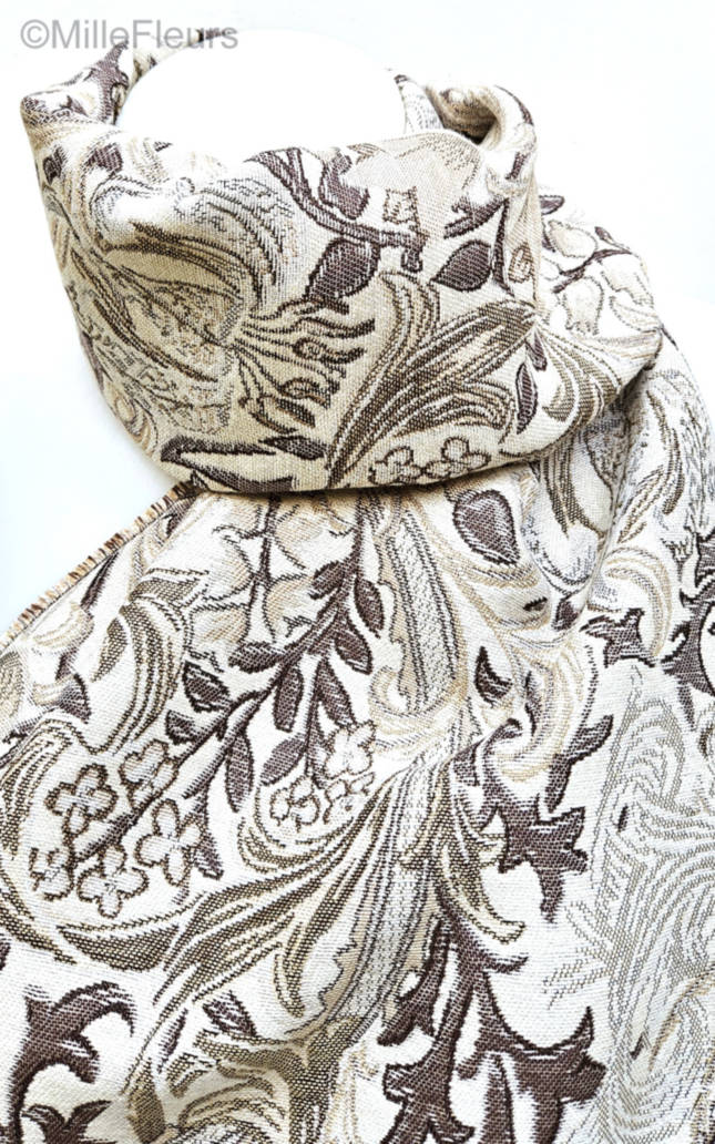 Golden Lily (William Morris) Scarves - Mille Fleurs Tapestries